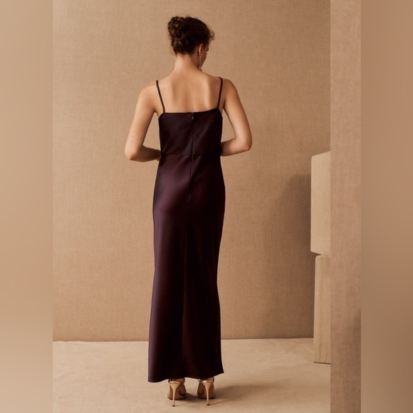 BHLDN Purple Cowl Neck Dress - Picture 2 of 16